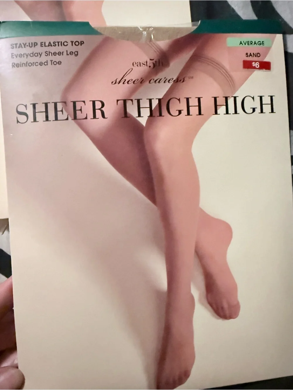 Average Sheer Thigh High Hosiery - Sand -Set of 4